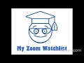 My Zoom Watchlist from Chrome web store to be run with OffiDocs Chromium online My Zoom Watchlist from Chrome web store to be run with OffiDocs Chromium online