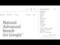 Natural Advanced Search for Google™ from Chrome web store to be run with OffiDocs Chromium online Natural Advanced Search for Google™ from Chrome web store to be run with OffiDocs Chromium online