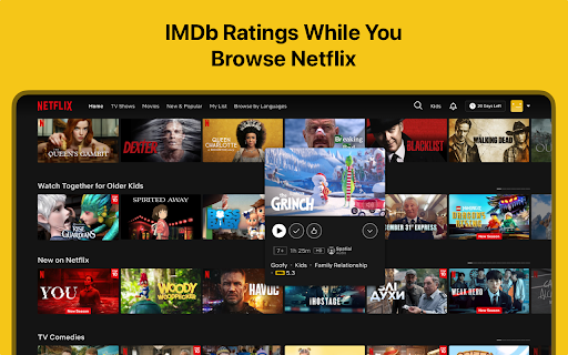 Netflix IMDb Ratings from Chrome web store to be run with OffiDocs Chromium online Netflix IMDb Ratings from Chrome web store to be run with OffiDocs Chromium online