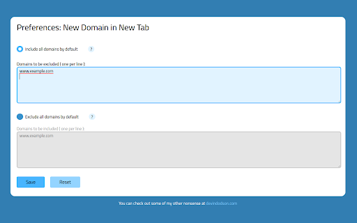 New Domain in New Tab from Chrome web store to be run with OffiDocs Chromium online New Domain in New Tab from Chrome web store to be run with OffiDocs Chromium online