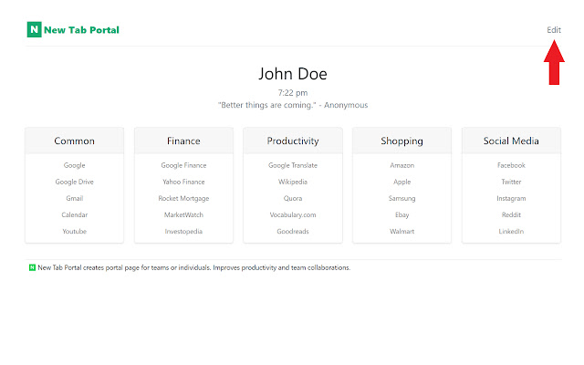 New Tab Portal from Chrome web store to be run with OffiDocs Chromium online New Tab Portal from Chrome web store to be run with OffiDocs Chromium online