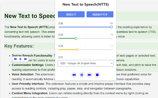 New Text to Speech(NTTS) from Chrome web store to be run with OffiDocs Chromium online New Text to Speech(NTTS) from Chrome web store to be run with OffiDocs Chromium online