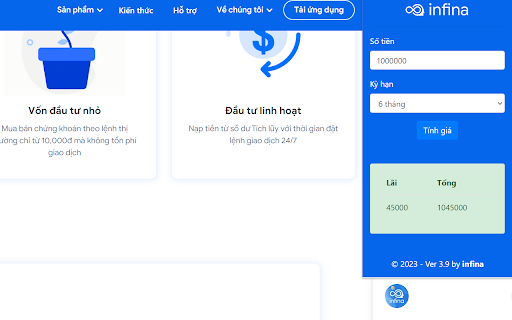 Ứng dụng chứng khoán from Chrome web store to be run with OffiDocs Chromium online Ứng dụng chứng khoán from Chrome web store to be run with OffiDocs Chromium online
