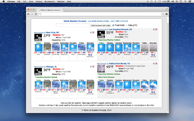 NOAA US Weather Forecast from Chrome web store to be run with OffiDocs Chromium online NOAA US Weather Forecast from Chrome web store to be run with OffiDocs Chromium online