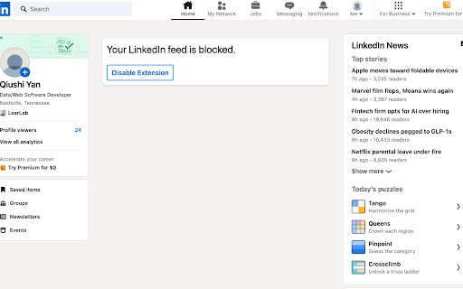 No Linkedin Feed from Chrome web store to be run with OffiDocs Chromium online No Linkedin Feed from Chrome web store to be run with OffiDocs Chromium online