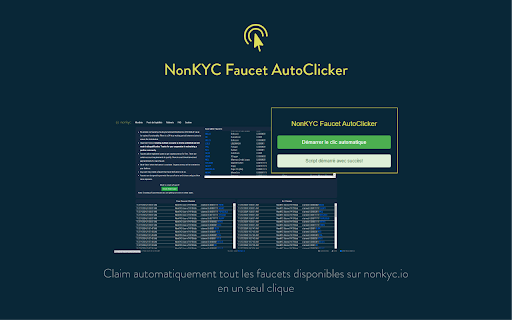 NonKYC Faucet AutoClicker from Chrome web store to be run with OffiDocs Chromium online NonKYC Faucet AutoClicker from Chrome web store to be run with OffiDocs Chromium online