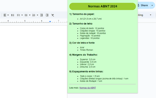 Normas da ABNT from Chrome web store to be run with OffiDocs Chromium online Normas da ABNT from Chrome web store to be run with OffiDocs Chromium online
