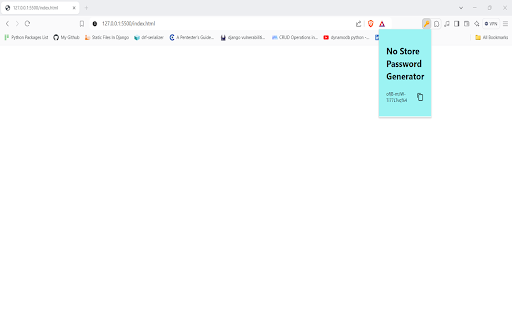No Store Password Generator from Chrome web store to be run with OffiDocs Chromium online No Store Password Generator from Chrome web store to be run with OffiDocs Chromium online