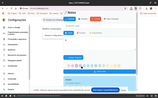 Notas e Clipboard from Chrome web store to be run with OffiDocs Chromium online Notas e Clipboard from Chrome web store to be run with OffiDocs Chromium online