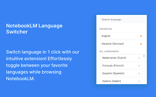 NotebookLM Language Switcher from Chrome web store to be run with OffiDocs Chromium online NotebookLM Language Switcher from Chrome web store to be run with OffiDocs Chromium online