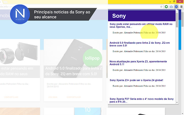 Noticias da Sony Mobile, N mobile from Chrome web store to be run with OffiDocs Chromium online Noticias da Sony Mobile, N mobile from Chrome web store to be run with OffiDocs Chromium online
