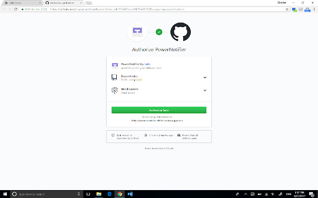 Notifier for github support oauth from Chrome web store to be run with OffiDocs Chromium online Notifier for github support oauth from Chrome web store to be run with OffiDocs Chromium online