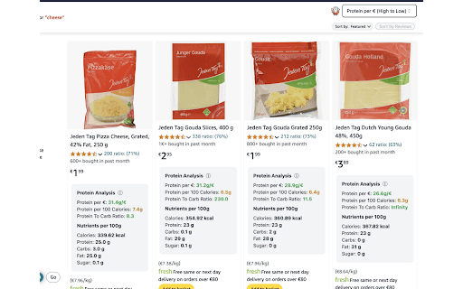 NutriData Product Nutrition Analyzer for REWE amazon from Chrome web store to be run with OffiDocs Chromium online NutriData Product Nutrition Analyzer for REWE amazon from Chrome web store to be run with OffiDocs Chromium online