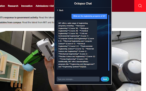 Octopus Chat from Chrome web store to be run with OffiDocs Chromium online Octopus Chat from Chrome web store to be run with OffiDocs Chromium online