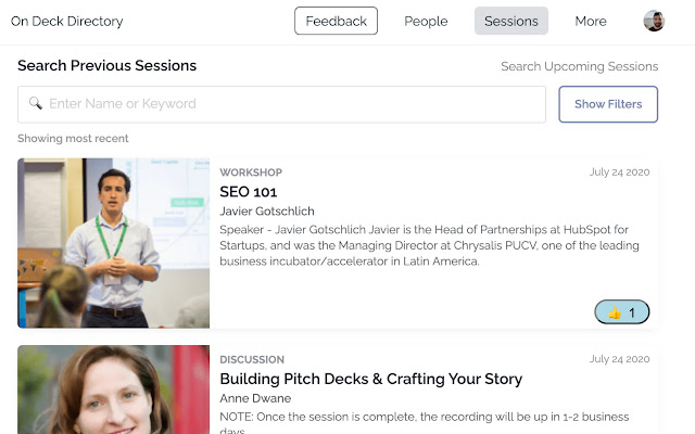 On Deck Sessions from Chrome web store to be run with OffiDocs Chromium online On Deck Sessions from Chrome web store to be run with OffiDocs Chromium online