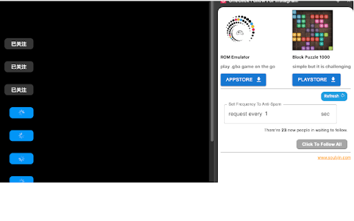 OneClick Follow For Instagram from Chrome web store to be run with OffiDocs Chromium online OneClick Follow For Instagram from Chrome web store to be run with OffiDocs Chromium online