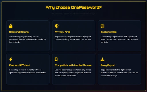 One password generator by onepassword.us from Chrome web store to be run with OffiDocs Chromium online One password generator by onepassword.us from Chrome web store to be run with OffiDocs Chromium online