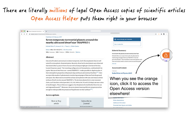 Open Access Helper Web from Chrome web store to be run with OffiDocs Chromium online Open Access Helper Web from Chrome web store to be run with OffiDocs Chromium online