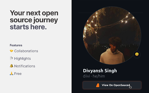 OpenSauced.ai from Chrome web store to be run with OffiDocs Chromium online OpenSauced.ai from Chrome web store to be run with OffiDocs Chromium online