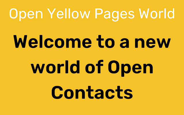 Open Yellow Pages a world of Open Contacts from Chrome web store to be run with OffiDocs Chromium online Open Yellow Pages a world of Open Contacts from Chrome web store to be run with OffiDocs Chromium online