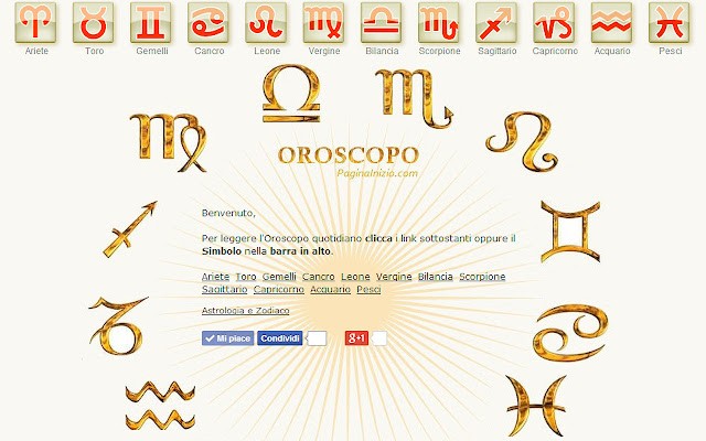 Oroscopo del giorno from Chrome web store to be run with OffiDocs Chromium online Oroscopo del giorno from Chrome web store to be run with OffiDocs Chromium online
