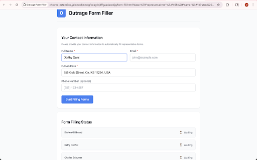 Outrage Form Filler from Chrome web store to be run with OffiDocs Chromium online Outrage Form Filler from Chrome web store to be run with OffiDocs Chromium online