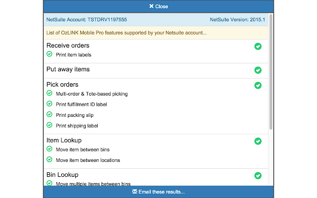 OzLINK Mobile Pro Feature Check Tool from Chrome web store to be run with OffiDocs Chromium online OzLINK Mobile Pro Feature Check Tool from Chrome web store to be run with OffiDocs Chromium online