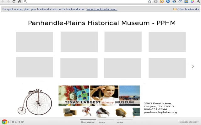 Panhandle Plains Historical Museum from Chrome web store to be run with OffiDocs Chromium online Panhandle Plains Historical Museum from Chrome web store to be run with OffiDocs Chromium online
