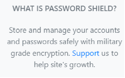 Password Shield from Chrome web store to be run with OffiDocs Chromium online Password Shield from Chrome web store to be run with OffiDocs Chromium online