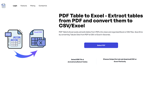 PDF Table to Excel from Chrome web store to be run with OffiDocs Chromium online PDF Table to Excel from Chrome web store to be run with OffiDocs Chromium online