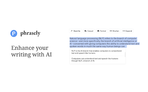 Phrasely ChatGPT Writing Tool from Chrome web store to be run with OffiDocs Chromium online Phrasely ChatGPT Writing Tool from Chrome web store to be run with OffiDocs Chromium online