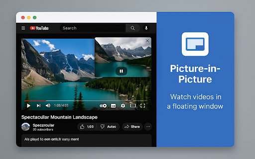 Picture in Picture Video Controller from Chrome web store to be run with OffiDocs Chromium online Picture in Picture Video Controller from Chrome web store to be run with OffiDocs Chromium online
