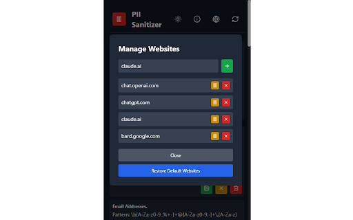 PII Sanitizer from Chrome web store to be run with OffiDocs Chromium online PII Sanitizer from Chrome web store to be run with OffiDocs Chromium online