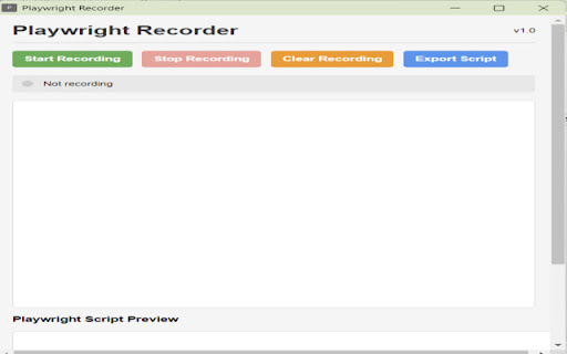 Playwright Recorder from Chrome web store to be run with OffiDocs Chromium online Playwright Recorder from Chrome web store to be run with OffiDocs Chromium online