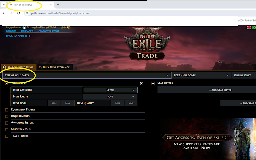 PoE Trade Helper from Chrome web store to be run with OffiDocs Chromium online PoE Trade Helper from Chrome web store to be run with OffiDocs Chromium online