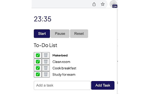 Pomodoro Productivity To Do List from Chrome web store to be run with OffiDocs Chromium online Pomodoro Productivity To Do List from Chrome web store to be run with OffiDocs Chromium online