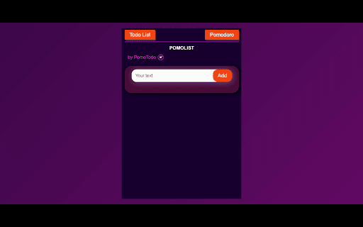PomoList with Pomodoro Timer from Chrome web store to be run with OffiDocs Chromium online PomoList with Pomodoro Timer from Chrome web store to be run with OffiDocs Chromium online