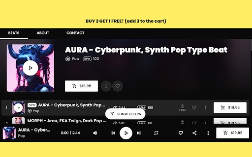 Pop Beats from Chrome web store to be run with OffiDocs Chromium online Pop Beats from Chrome web store to be run with OffiDocs Chromium online