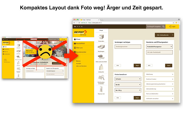 post.ch 2.0 from Chrome web store to be run with OffiDocs Chromium online post.ch 2.0 from Chrome web store to be run with OffiDocs Chromium online