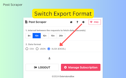 Post Scraper from Chrome web store to be run with OffiDocs Chromium online Post Scraper from Chrome web store to be run with OffiDocs Chromium online