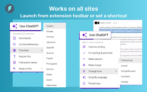 PowerChatGPTSummarize,translate on any site from Chrome web store to be run with OffiDocs Chromium online PowerChatGPTSummarize,translate on any site from Chrome web store to be run with OffiDocs Chromium online