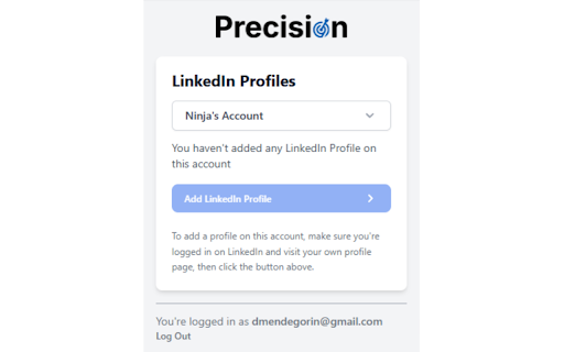 Precision LinkedIn Integration Dev from Chrome web store to be run with OffiDocs Chromium online Precision LinkedIn Integration Dev from Chrome web store to be run with OffiDocs Chromium online