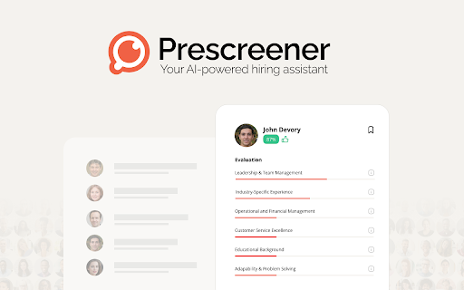 Prescreener.io from Chrome web store to be run with OffiDocs Chromium online Prescreener.io from Chrome web store to be run with OffiDocs Chromium online