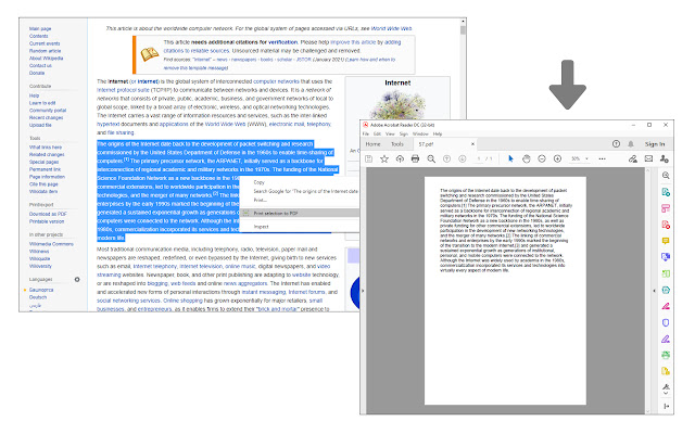 Print Selection to PDF from Chrome web store to be run with OffiDocs Chromium online Print Selection to PDF from Chrome web store to be run with OffiDocs Chromium online
