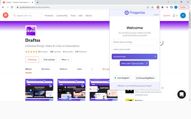 ProductHunt Follower Scraper Prospectss.com from Chrome web store to be run with OffiDocs Chromium online ProductHunt Follower Scraper Prospectss.com from Chrome web store to be run with OffiDocs Chromium online