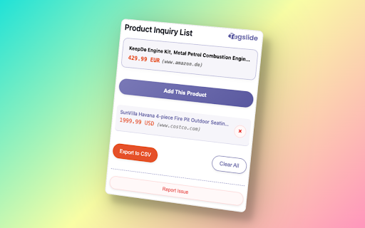 Product Inquiry List from Chrome web store to be run with OffiDocs Chromium online Product Inquiry List from Chrome web store to be run with OffiDocs Chromium online