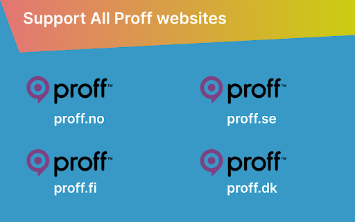 Proff Extractor: Export Nordic Companies from Chrome web store to be run with OffiDocs Chromium online Proff Extractor: Export Nordic Companies from Chrome web store to be run with OffiDocs Chromium online