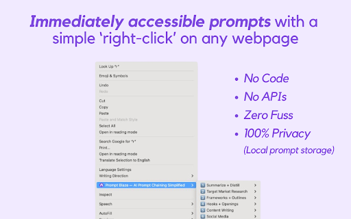 Prompt Blaze — AI Prompt Chaining Simplified from Chrome web store to be run with OffiDocs Chromium online Prompt Blaze — AI Prompt Chaining Simplified from Chrome web store to be run with OffiDocs Chromium online