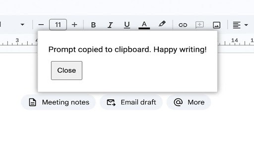 Prompt Helper for Google Docs from Chrome web store to be run with OffiDocs Chromium online Prompt Helper for Google Docs from Chrome web store to be run with OffiDocs Chromium online