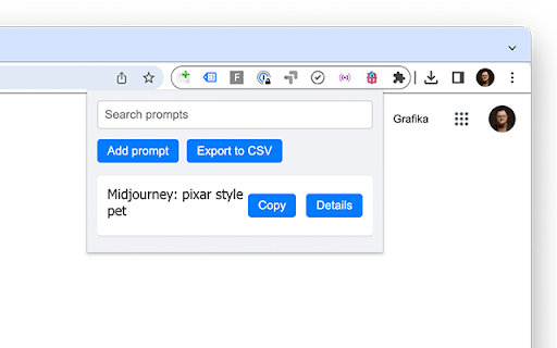 Prompt Library Manager from Chrome web store to be run with OffiDocs Chromium online Prompt Library Manager from Chrome web store to be run with OffiDocs Chromium online